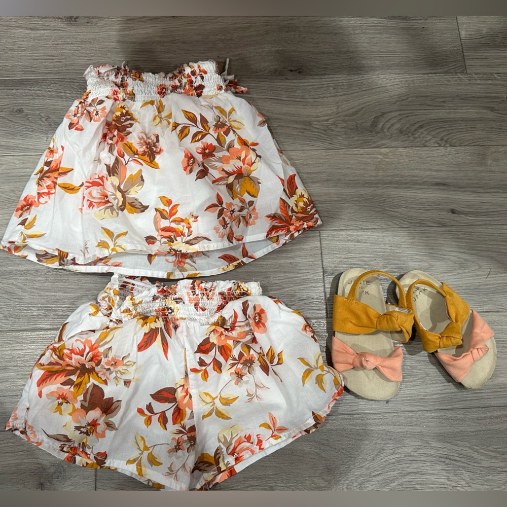 Janie and Jack - Toddler Girl Summer Set + Matching Shoes